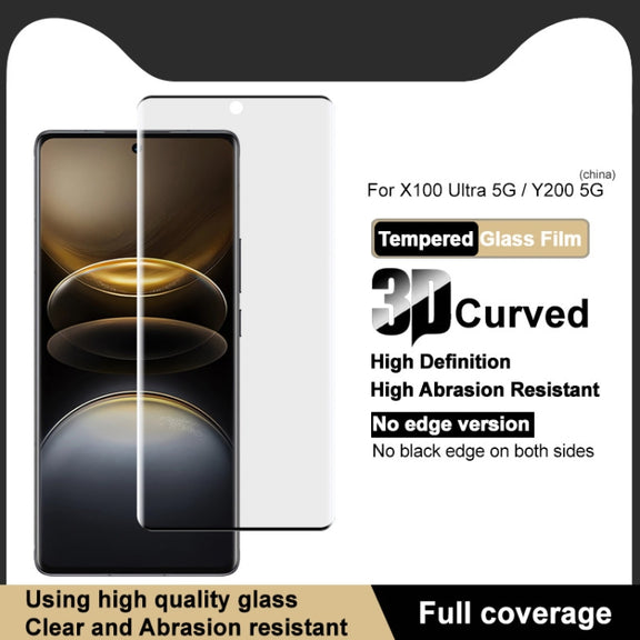 For vivo X100 Ultra imak 3D Curved Full Screen Tempered Glass Film