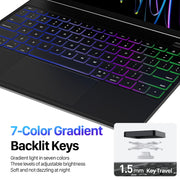 DUX DUCIS MK Series Floating Magnetic Keyboard Tablet Leather Case For iPad Air 13 2024 / Pro 12.9 2022 / 2021(Black)