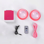 Portable USB Charging Chest Electric Massage Instrument, Style:Remote Control(B Cup)