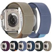 For Apple Watch Ultra 2 49mm Loop Woven Nylon Watch Band(Khaki)