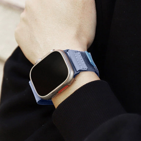 For Apple Watch Ultra 2 49mm Loop Woven Nylon Watch Band(Midnight)