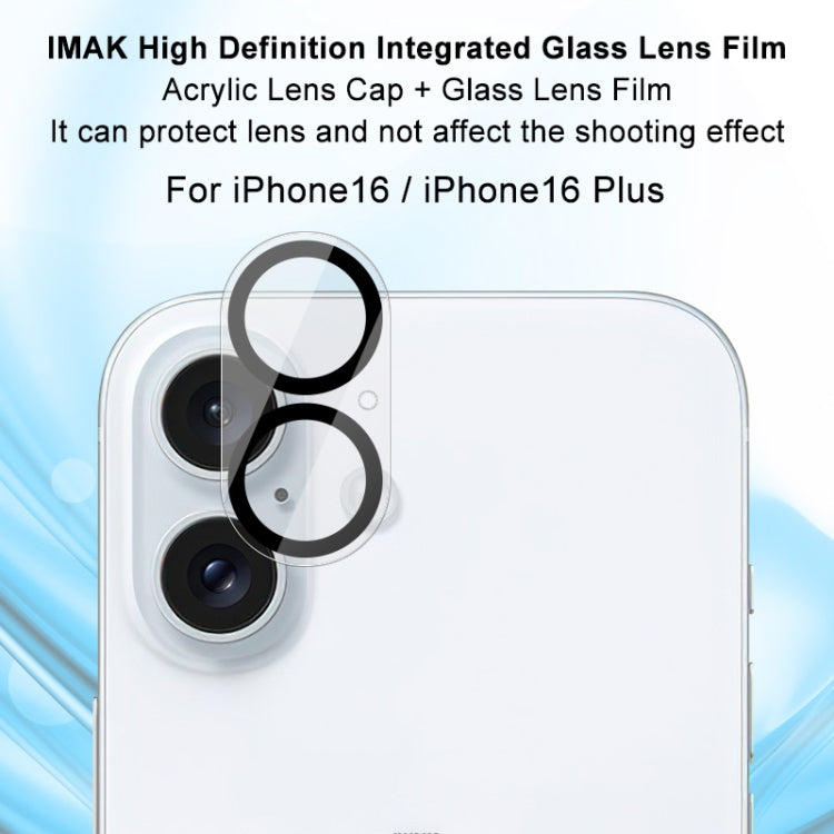 For iPhone 16 / 16 Plus imak High Definition Integrated Glass Lens Film - iPhone 16 Tempered Glass by imak | Online Shopping South Africa | PMC TechLife | Buy Now Pay Later Mobicred
