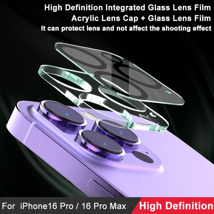 For iPhone 16 Pro / 16 Pro Max imak High Definition Integrated Glass Lens Film - iPhone 16 Pro Tempered Glass by imak | Online Shopping South Africa | PMC TechLife | Buy Now Pay Later Mobicred