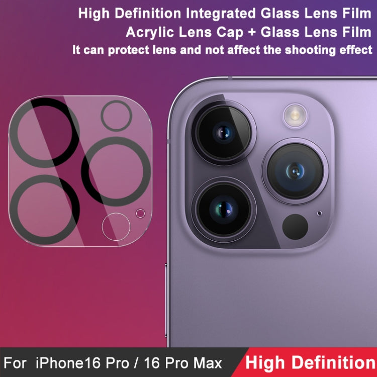 For iPhone 16 Pro / 16 Pro Max imak High Definition Integrated Glass Lens Film - iPhone 16 Pro Tempered Glass by imak | Online Shopping South Africa | PMC TechLife | Buy Now Pay Later Mobicred