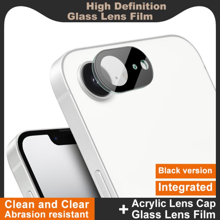 For iPhone 16e imak High Definition Integrated Glass Lens Film Black Version