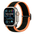 For Apple Watch Ultra 49mm Nylon Elastic Buckle Watch Band(Black Orange) - Watch Bands by PMC TechLife | Online Shopping South Africa | PMC TechLife | Buy Now Pay Later Mobicred