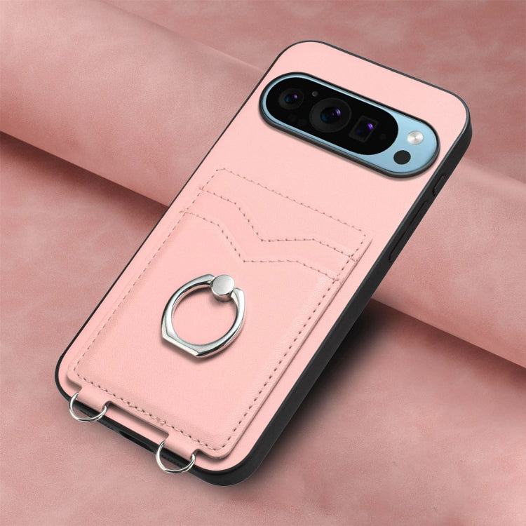 For Google Pixel 9 Pro XL R20 Ring Card Holder Phone Case(Pink) - Google Cases by PMC TechLife | Online Shopping South Africa | PMC TechLife | Buy Now Pay Later Mobicred