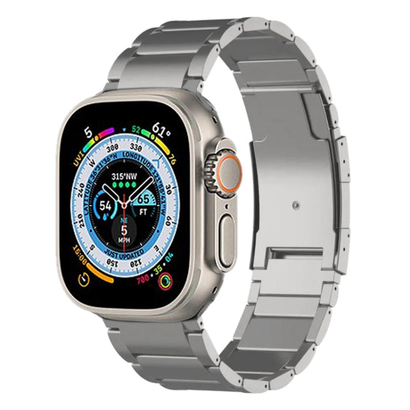 For Apple Watch Ultra 49mm Titanium Metal Watch Band(Silver)