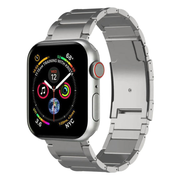 For Apple Watch SE 40mm Titanium Metal Watch Band(Silver)
