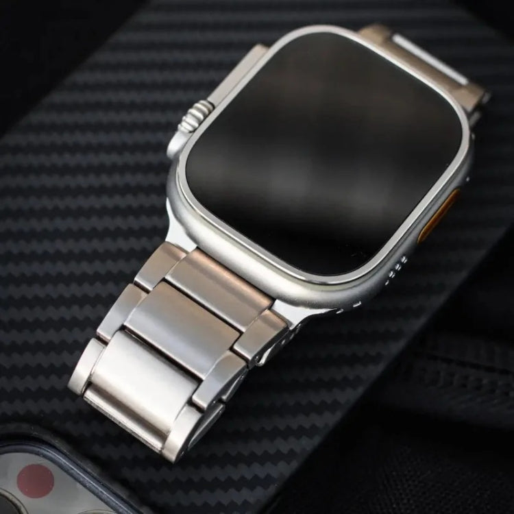 For Apple Watch SE 44mm Titanium Metal Watch Band(Silver) - free shipping - PMC TechLife - Order now!