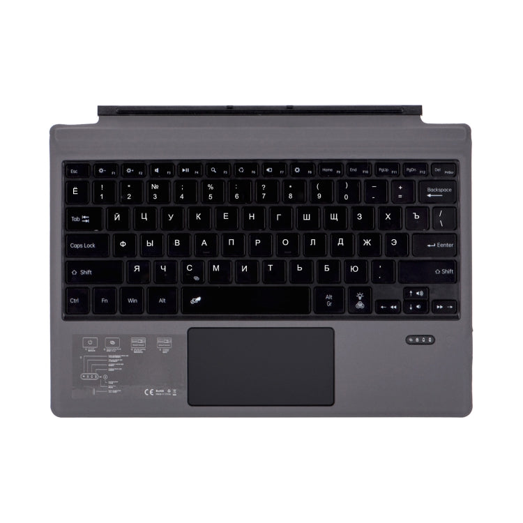 1089DC-RU Russian Backlit Magnetic Bluetooth 3.0 Keyboard for Microsoft Surface Pro 7 / 6 / 2017 / 4 / 3(Grey) - Others Keyboard by PMC Jewellery | Online Shopping South Africa | PMC Jewellery | Buy Now Pay Later Mobicred