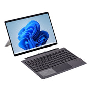 1089DC-DE German Backlit Magnetic Bluetooth 3.0 Keyboard for Microsoft Surface Pro 7 / 6 / 2017 / 4 / 3(Grey)