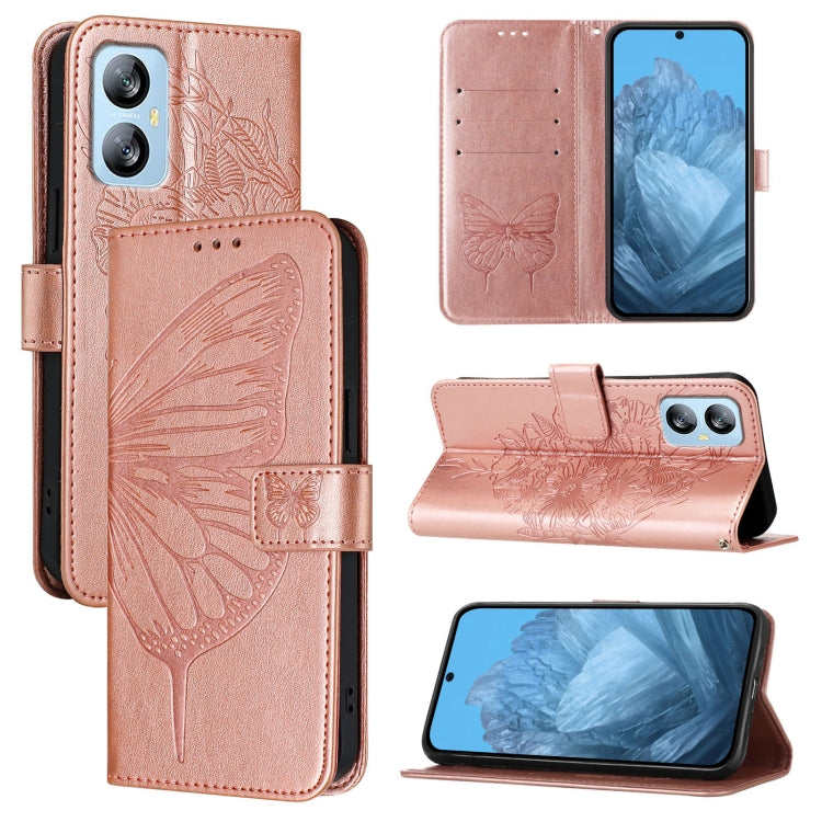 For Blackview A52 Embossed Butterfly Leather Phone Case(Rose Gold) - free shipping - PMC TechLife - Order now!