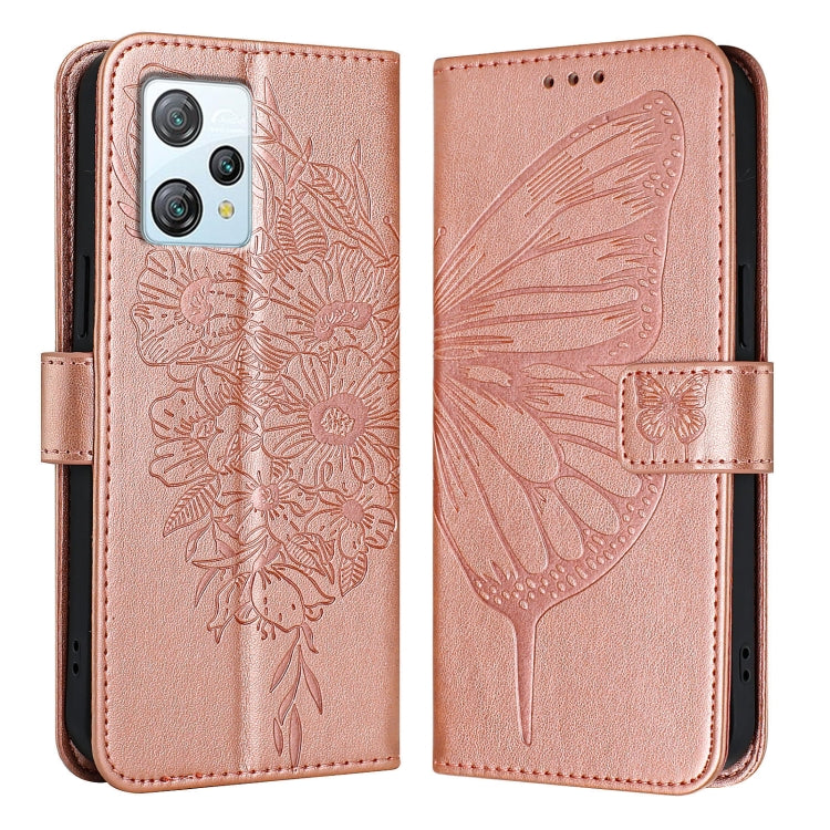 For Blackview A53 Embossed Butterfly Leather Phone Case(Rose Gold) - More Brand by PMC TechLife | Online Shopping South Africa | PMC TechLife | Buy Now Pay Later Mobicred