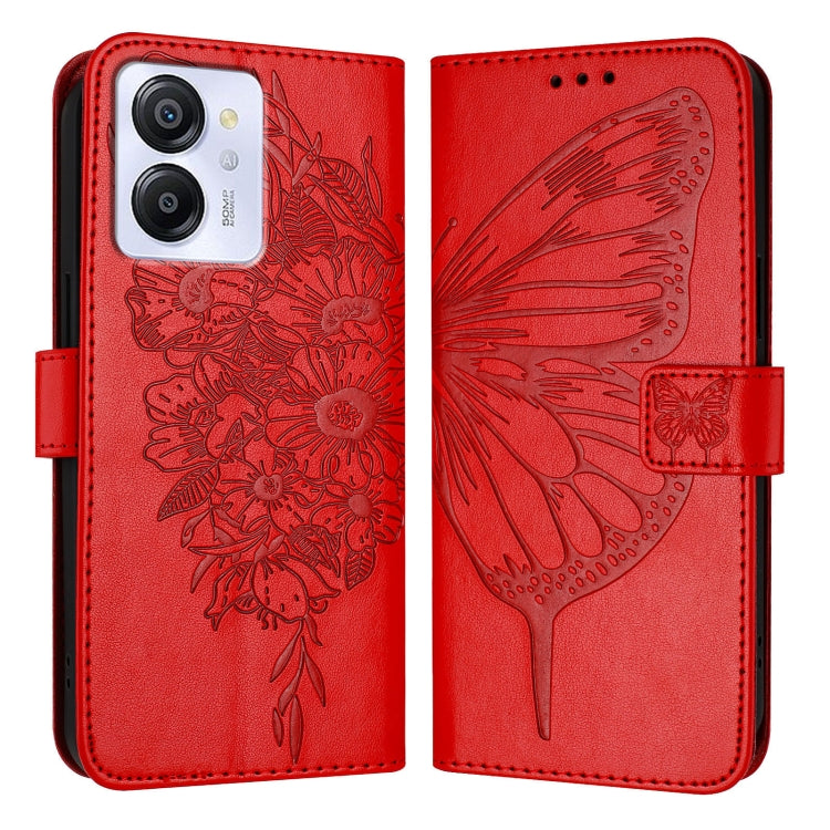 For Blackview Color 8 Embossed Butterfly Leather Phone Case(Red) - free shipping - PMC TechLife - Order now!