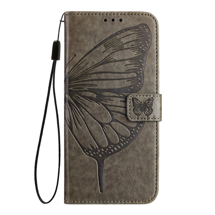 For Ulefone Note 14 Embossed Butterfly Leather Phone Case(Grey) - Ulefone Cases by PMC Jewellery | Online Shopping South Africa | PMC Jewellery | Buy Now Pay Later Mobicred