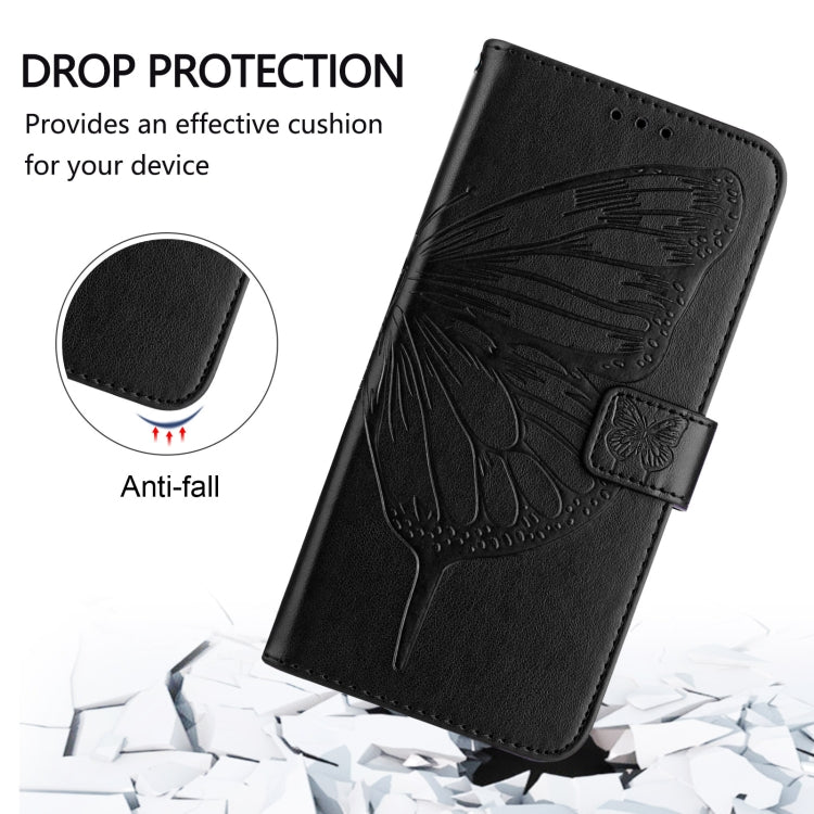 For Ulefone Note 14 Embossed Butterfly Leather Phone Case(Black) - Ulefone Cases by PMC Jewellery | Online Shopping South Africa | PMC Jewellery | Buy Now Pay Later Mobicred