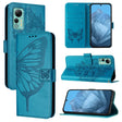 For Ulefone Note 14 Embossed Butterfly Leather Phone Case(Blue) - Ulefone Cases by PMC Jewellery | Online Shopping South Africa | PMC Jewellery | Buy Now Pay Later Mobicred