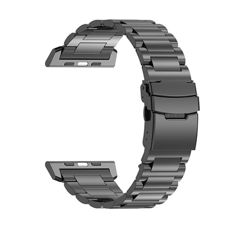 For Apple Watch SE 2023 44mm 26mm Safety Buckle Titanium Alloy Watch Band(Black) - free shipping - PMc TechLife - Order now!