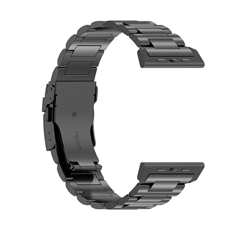For Apple Watch SE 2023 44mm 26mm Safety Buckle Titanium Alloy Watch Band(Black) - free shipping - PMc TechLife - Order now!