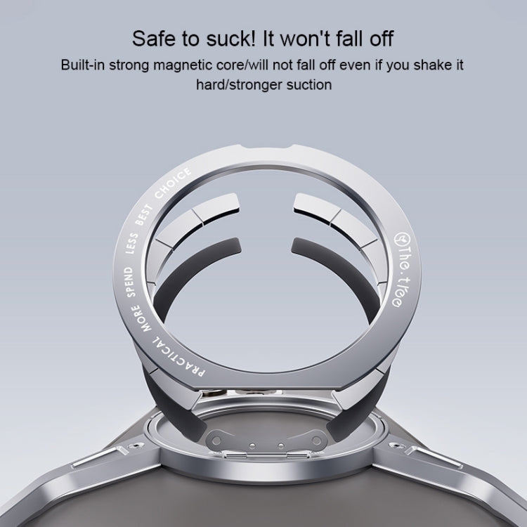 For iPhone 16 Aluminum Alloy Frameless 360-Degree Rotating Phone Case(Silver) - iPhone 16 Cases by PMc TechLife | Online Shopping South Africa | PMc TechLife | Buy Now Pay Later Mobicred