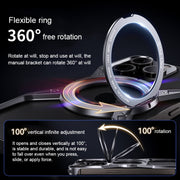 For iPhone 16 Pro Aluminum Alloy Frameless 360-Degree Rotating Phone Case(Silver)