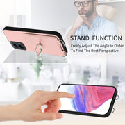 For Motorola Moto G 5G 2024 R20 Ring Card Holder Phone Case(Pink)
