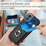 For Motorola Moto G Play 2024 4G R20 Ring Card Holder Phone Case(Black)