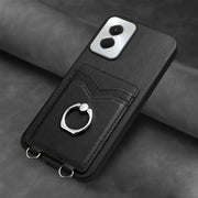 For Motorola Moto G Power 5G 2024 R20 Ring Card Holder Phone Case(Black)