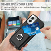 For Motorola Moto G Power 5G 2024 R20 Ring Card Holder Phone Case(Black)
