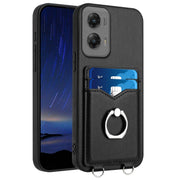 For Motorola Moto G Stylus 5G 2024 R20 Ring Card Holder Phone Case(Black)