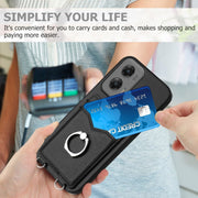 For Motorola Moto G Stylus 5G 2024 R20 Ring Card Holder Phone Case(Black)