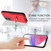 For Motorola Moto G Stylus 5G 2024 R20 Ring Card Holder Phone Case(Red)