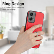For Motorola Moto G Stylus 5G 2024 R20 Ring Card Holder Phone Case(Red)