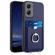 For Motorola Moto G Stylus 5G 2024 R20 Ring Card Holder Phone Case(Blue) - free shipping - PMC Jewellery - Order now!