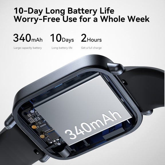 JOYROOM Fit-life Series JR-FT3S 1.96 inch Bluetooth Call Smart Watch Supports Sleep Monitoring(Space Grey)