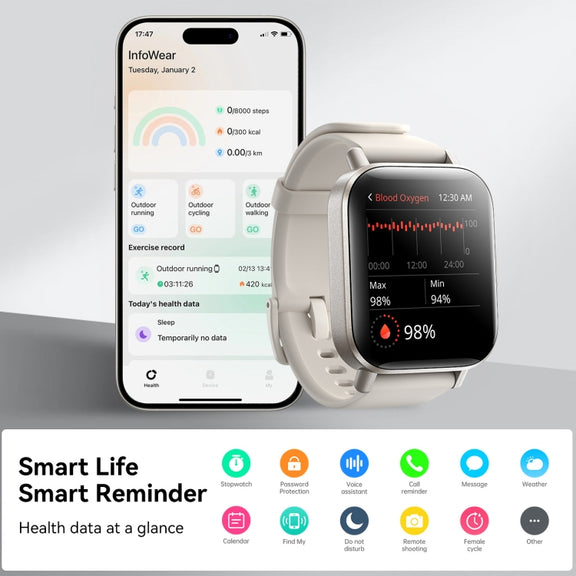 JOYROOM Fit-life Series JR-FT3S 1.96 inch Bluetooth Call Smart Watch Supports Sleep Monitoring(Titanium)