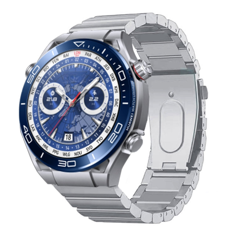 22mm Three Plants Flat Buckle Titanium Alloy Watch Band(Silver) - free shipping - PMc TechLife - Order now!