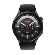 HD Watch X 1.43 inch IP68 BT5.3 Sport Smart Watch, Support Bluetooth Call / Sleep / Blood Oxygen / Heart Rate / Blood Pressure Health Monitor(Black Steel + Black Silicone Strap)