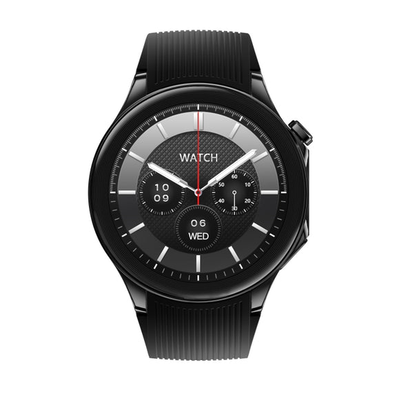 HD Watch X 1.43 inch IP68 BT5.3 Sport Smart Watch, Support Bluetooth Call / Sleep / Blood Oxygen / Heart Rate / Blood Pressure Health Monitor(Black Steel + Black Silicone Strap)