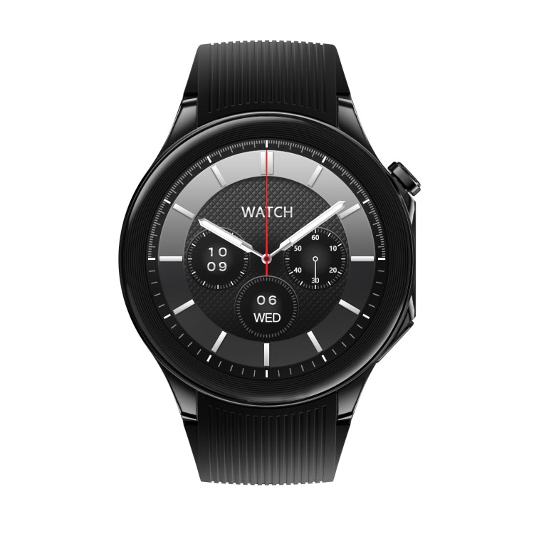 HD Watch X 1.43 inch IP68 BT5.3 Sport Smart Watch, Support Bluetooth Call / Sleep / Blood Oxygen / Heart Rate / Blood Pressure Health Monitor(Black Steel + Black Silicone Strap)