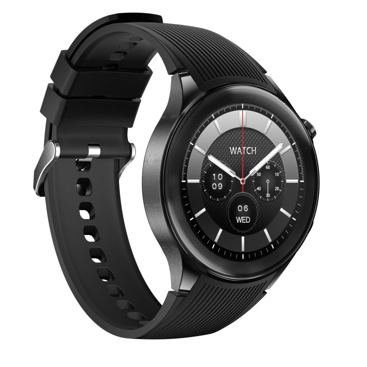 HD Watch X 1.43 inch IP68 BT5.3 Sport Smart Watch, Support Bluetooth Call / Sleep / Blood Oxygen / Heart Rate / Blood Pressure Health Monitor(Black Steel + Black Silicone Strap)