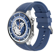 HD Watch X 1.43 inch IP68 BT5.3 Sport Smart Watch, Support Bluetooth Call / Sleep / Blood Oxygen / Heart Rate / Blood Pressure Health Monitor(Blue Leather + Blue Silicone Strap)