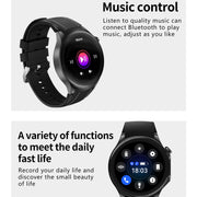 HD Watch X 1.43 inch IP68 BT5.3 Sport Smart Watch, Support Bluetooth Call / Sleep / Blood Oxygen / Heart Rate / Blood Pressure Health Monitor(Silver Steel + Blue Silicone Strap)