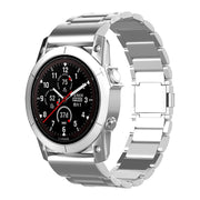 For Garmin Fenix 7 / Forerunner 965 22mm Three-Bead Magnetic Buckle Metal Quick Release Watch Band(Silver)