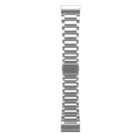 For Garmin Fenix 7 / Forerunner 965 22mm Three-Bead Magnetic Buckle Metal Quick Release Watch Band(Silver)