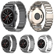 For Garmin Fenix 7 / Forerunner 965 22mm Three-Bead Magnetic Buckle Metal Quick Release Watch Band(Silver)