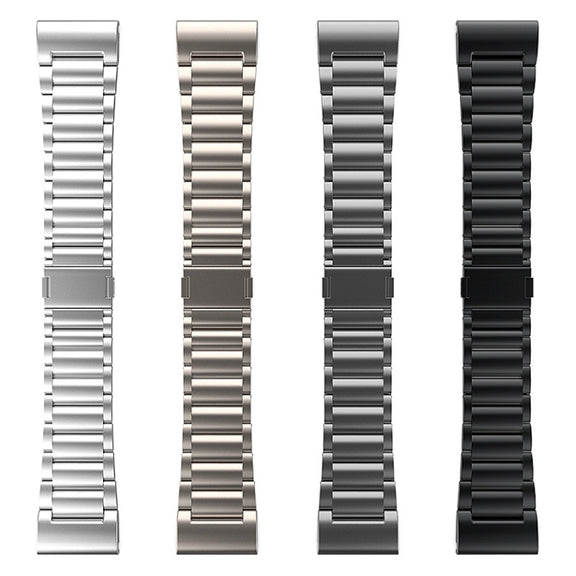 For Garmin Fenix 7 / Forerunner 965 22mm Three-Bead Magnetic Buckle Metal Quick Release Watch Band(Silver)