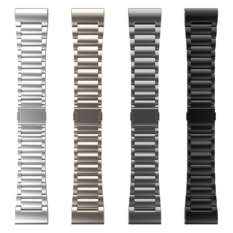 For Garmin Fenix 7 / Forerunner 965 22mm Three-Bead Magnetic Buckle Metal Quick Release Watch Band(Silver)
