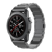For Garmin Tactix 7 Pro / Fenix 7X 26mm Three-Bead Magnetic Buckle Metal Quick Release Watch Band(Black)